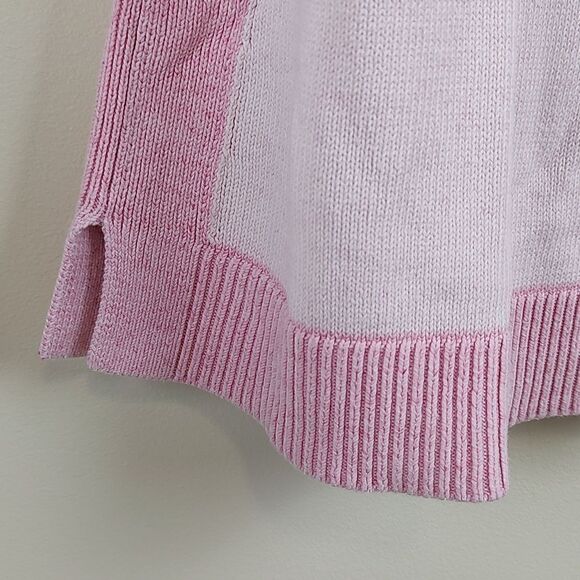 T by Talbot's Pink Large Ombre Stripe Cotton Sweater Top Size XLP - Picture 11 of 11